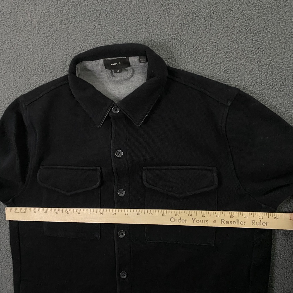 $348 Vince Double-Knit Cotton-Blend Piqué Shirt Jacket Mens Large - Picture 8 of 11